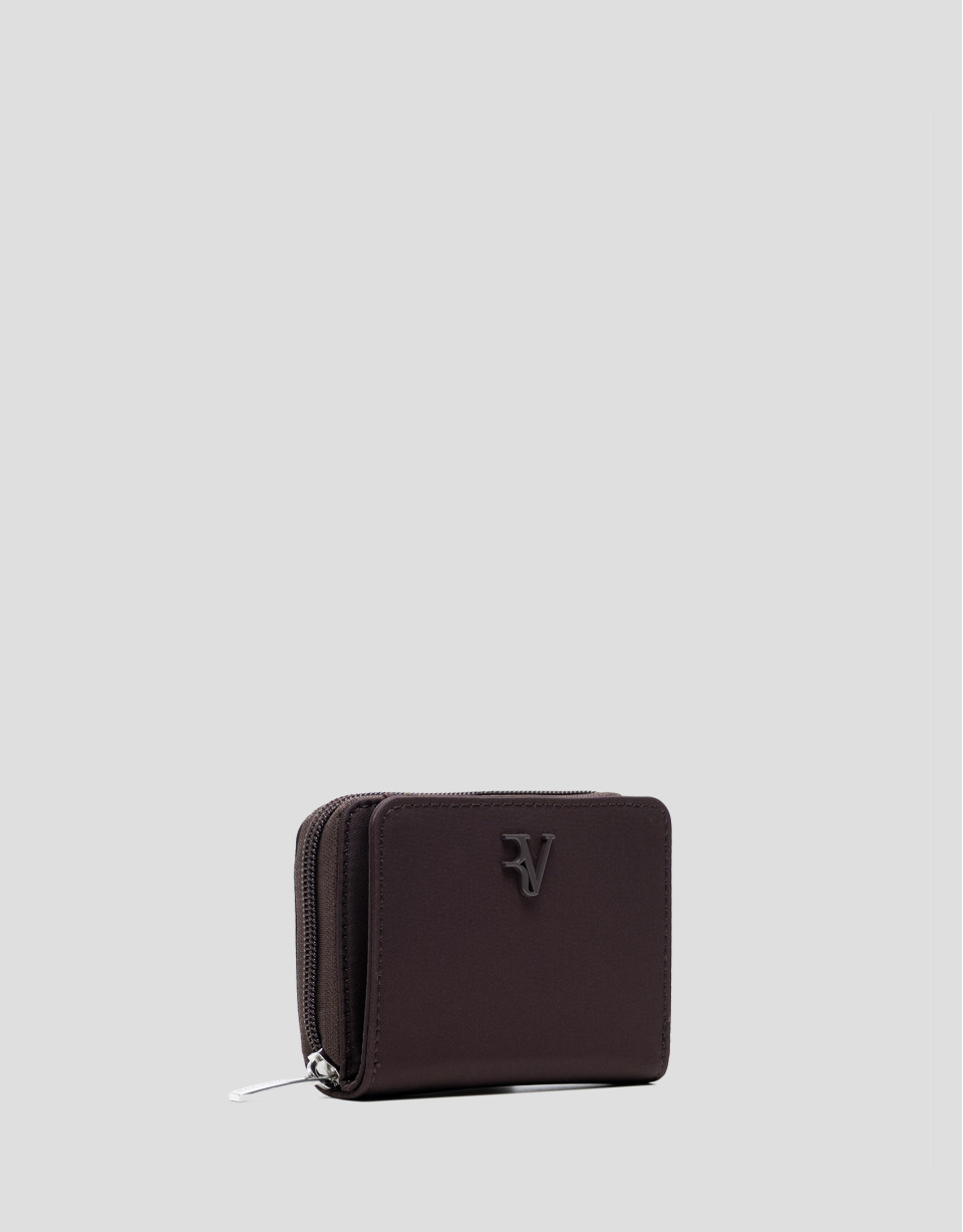 Brown nylon purple coin purse - Gifts - AW2025 | Roberto Verino