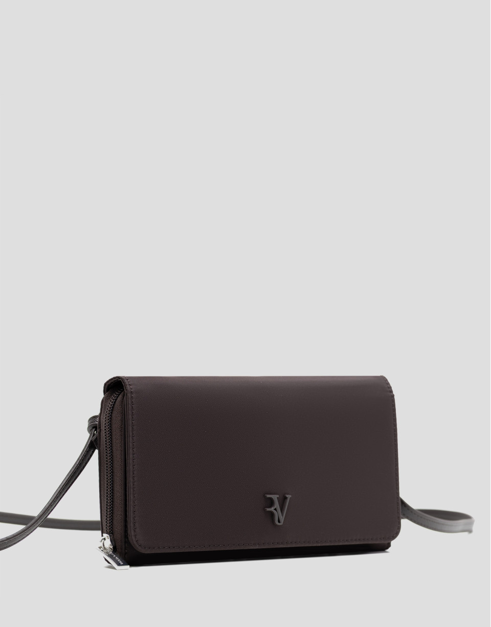 Brown nylon shoulder bag - Gifts - AW2025 | Roberto Verino
