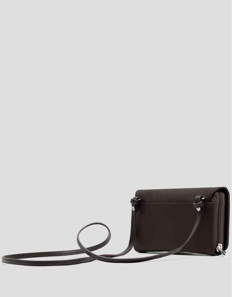 Brown nylon shoulder bag - Gifts - AW2025 | Roberto Verino