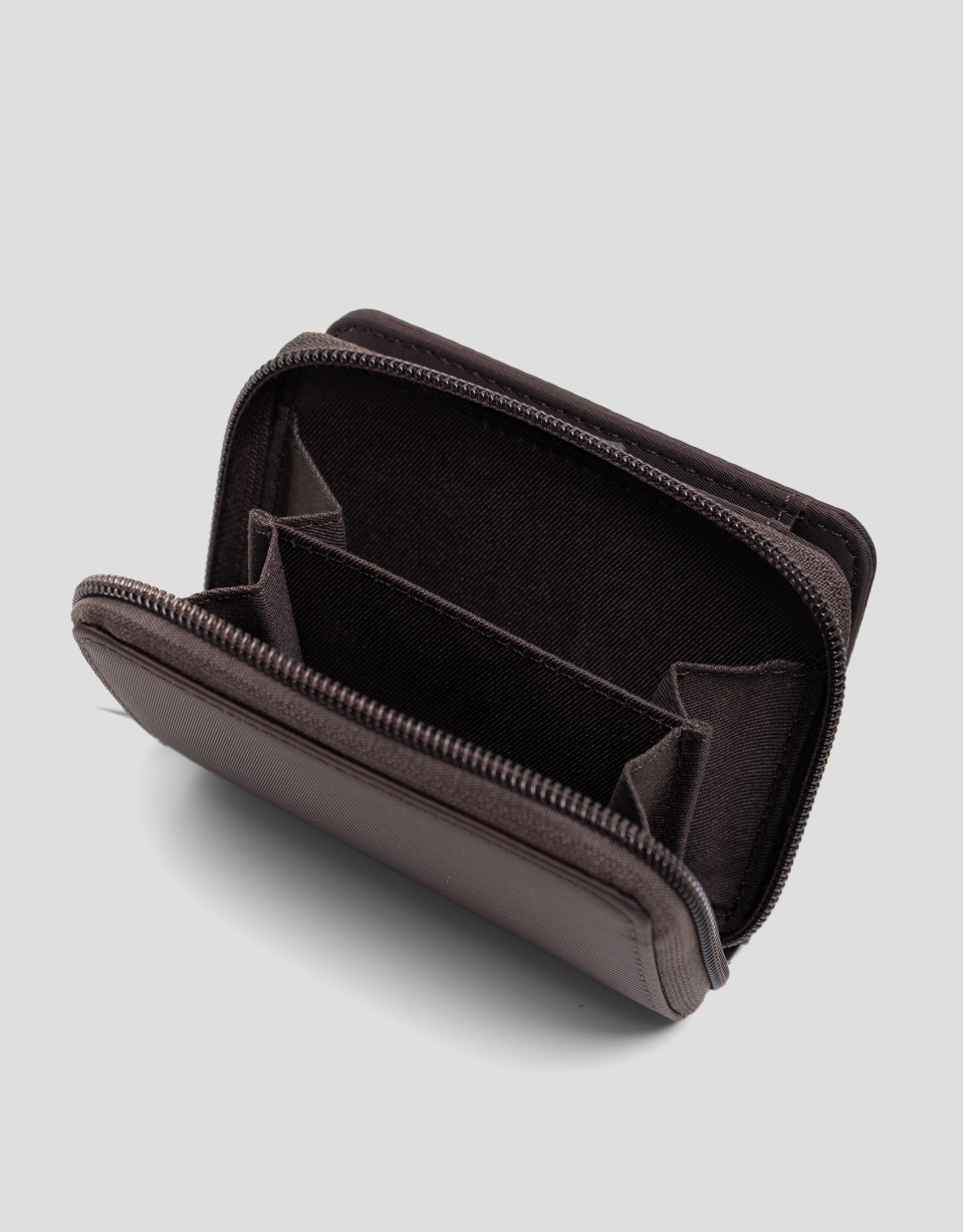 Brown nylon purple coin purse - Gifts - AW2025 | Roberto Verino