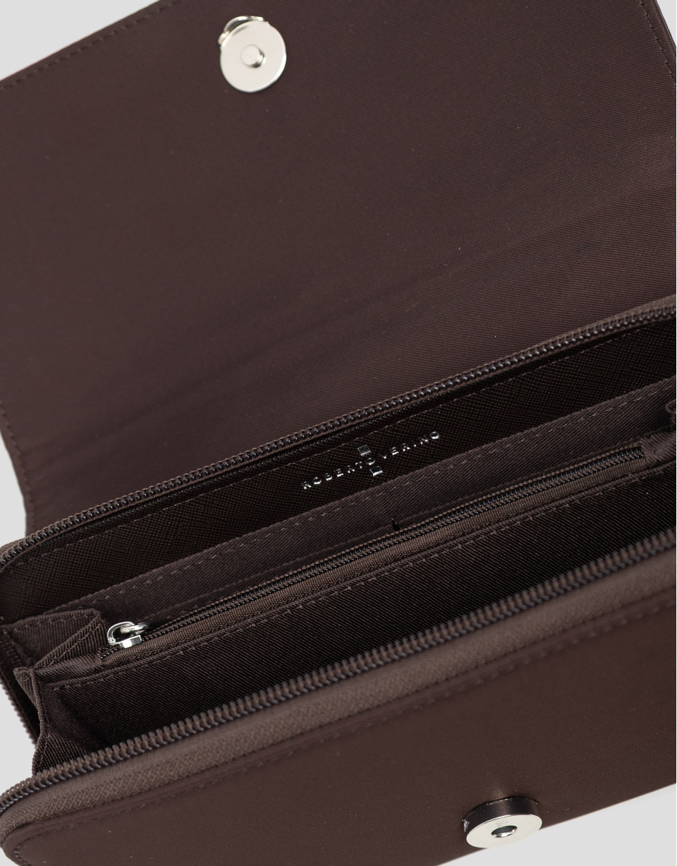 Brown nylon shoulder bag - Gifts - AW2025 | Roberto Verino