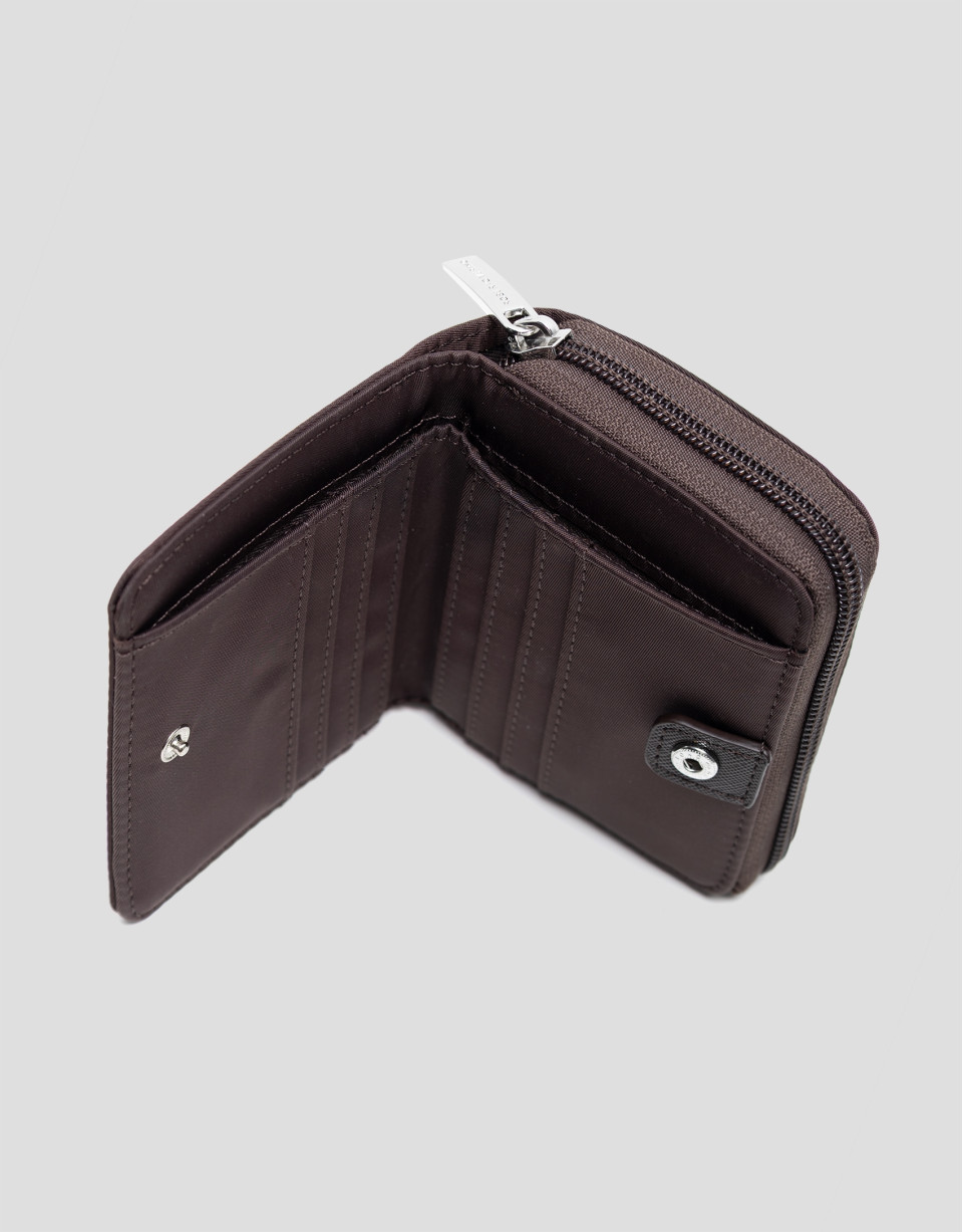 Brown nylon purple coin purse - Gifts - AW2025 | Roberto Verino