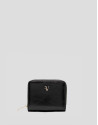 Margot black crackled leather zip wallet | Roberto Verino