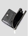 Margot black crackled leather zip wallet | Roberto Verino
