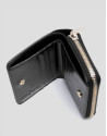 Cartera cremallera Margot piel craquelada negra | Roberto Verino