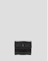 Margot Mini wallet in black crackled leather | Roberto Verino