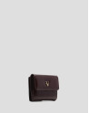 Margot Mini burgundy crackled leather wallet | Roberto Verino