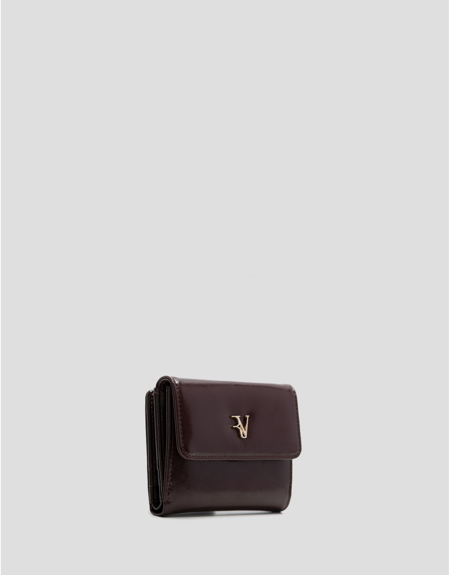 Margot Mini burgundy crackled leather wallet | Roberto Verino
