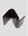 Margot Mini burgundy crackled leather wallet | Roberto Verino