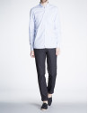 Camisa azul sport Jacquard rayas