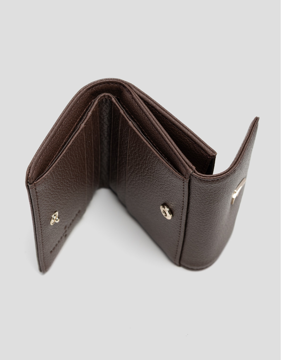 Bruna Mini brown grained leather wallet - Gifts | Roberto Verino