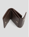 Bruna Mini brown grained leather wallet - Gifts | Roberto Verino
