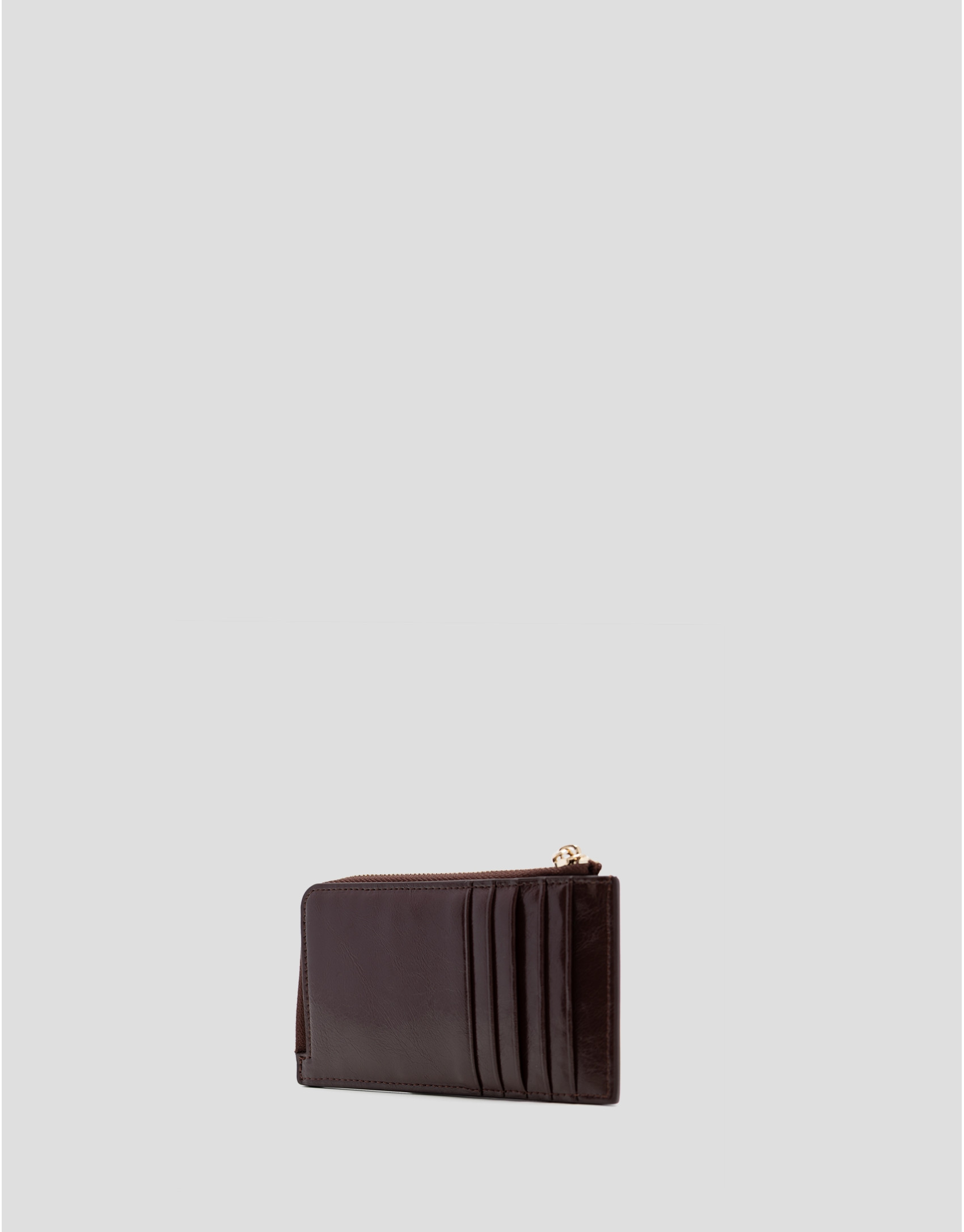 Margot burgundy crackled leather card holder | Roberto Verino
