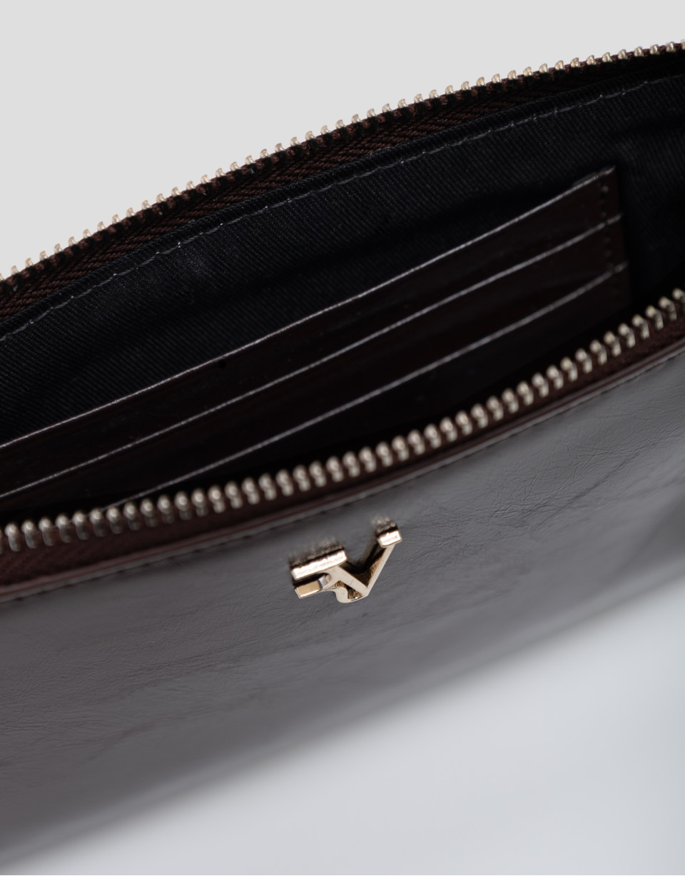 Cartera con cadena Margot en piel craquelada ... | Roberto Verino