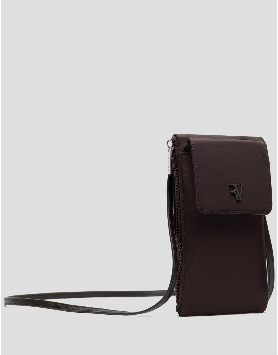 Violeta mobile phone bag in brown nylon - Gifts | Roberto Verino