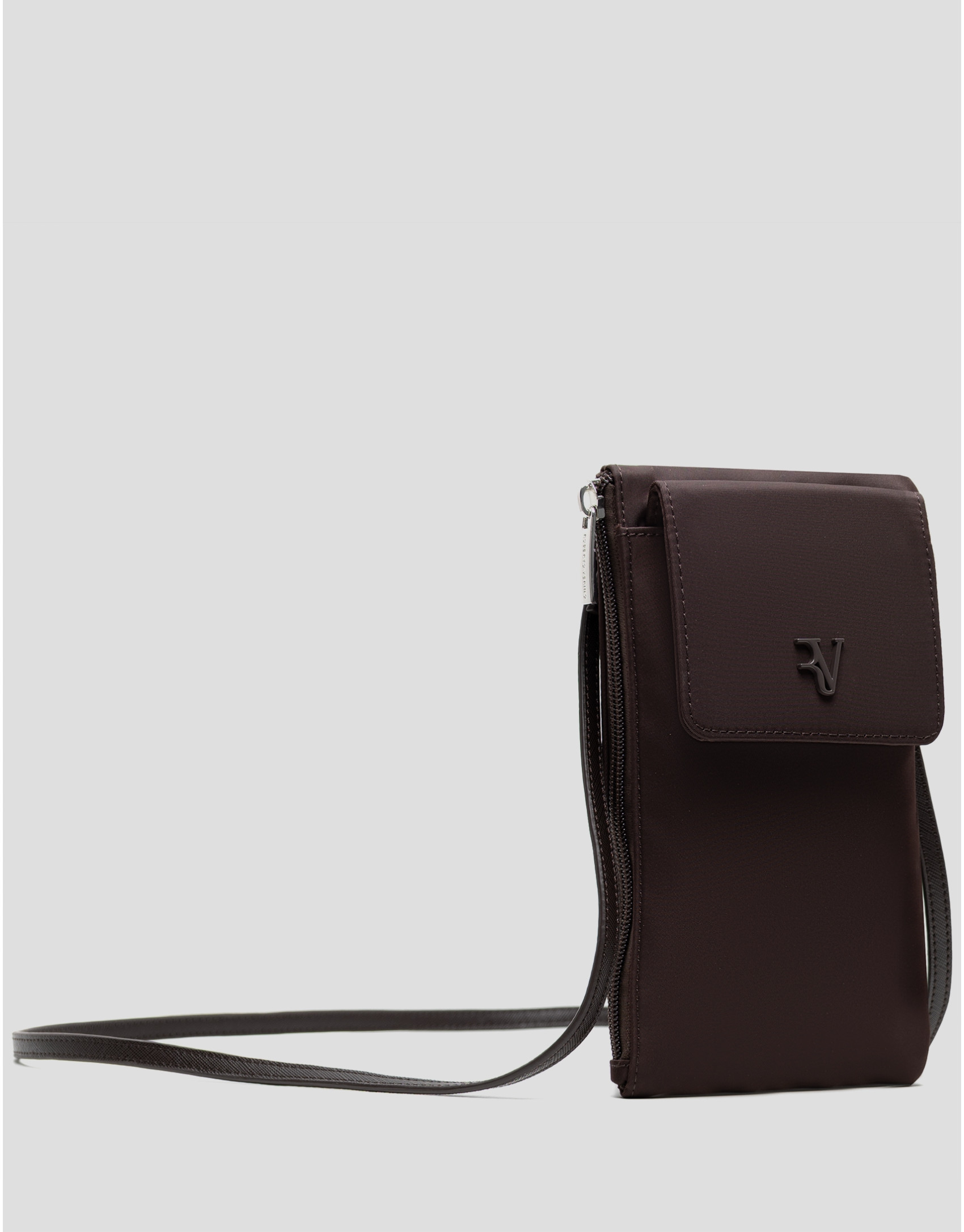 Violeta mobile phone bag in brown nylon - Gifts | Roberto Verino