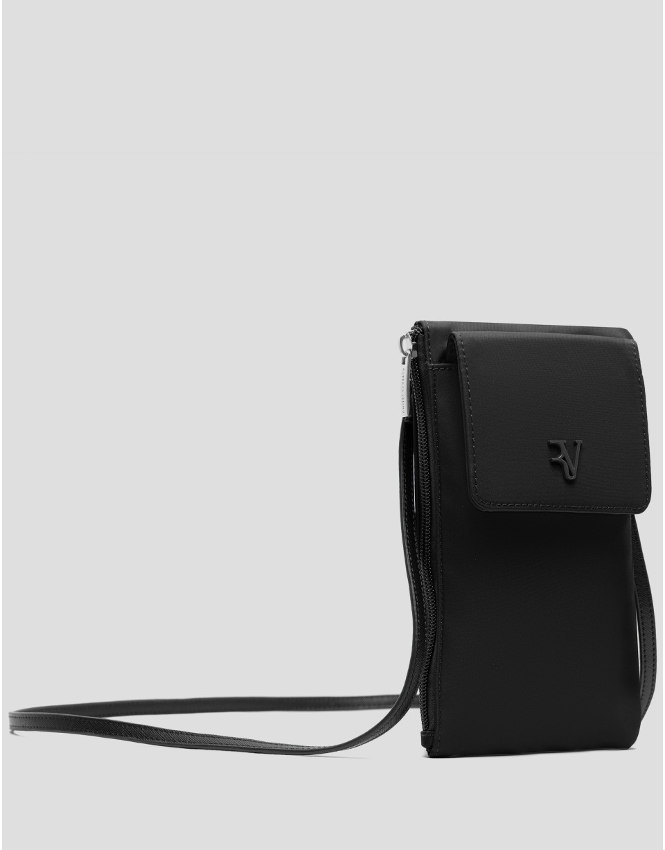 Violeta mobile phone bag in black nylon - Woman | Roberto Verino