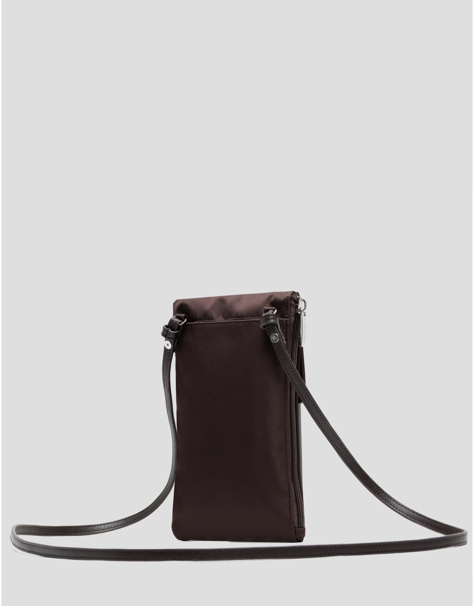 Violeta mobile phone bag in brown nylon - Gifts | Roberto Verino