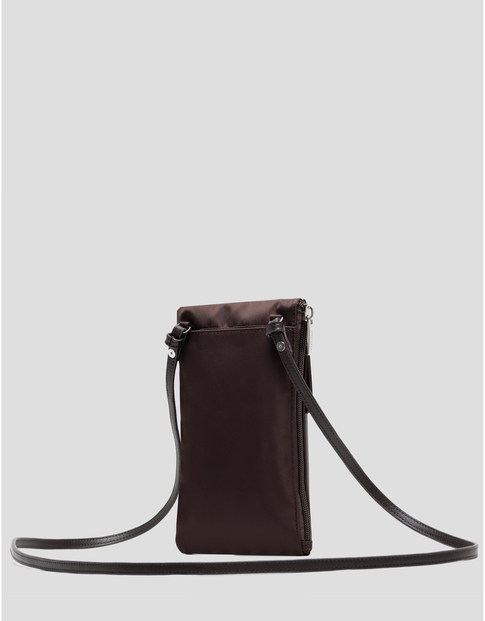 Bolso portamóvil Violeta nailon marrón | Roberto Verino