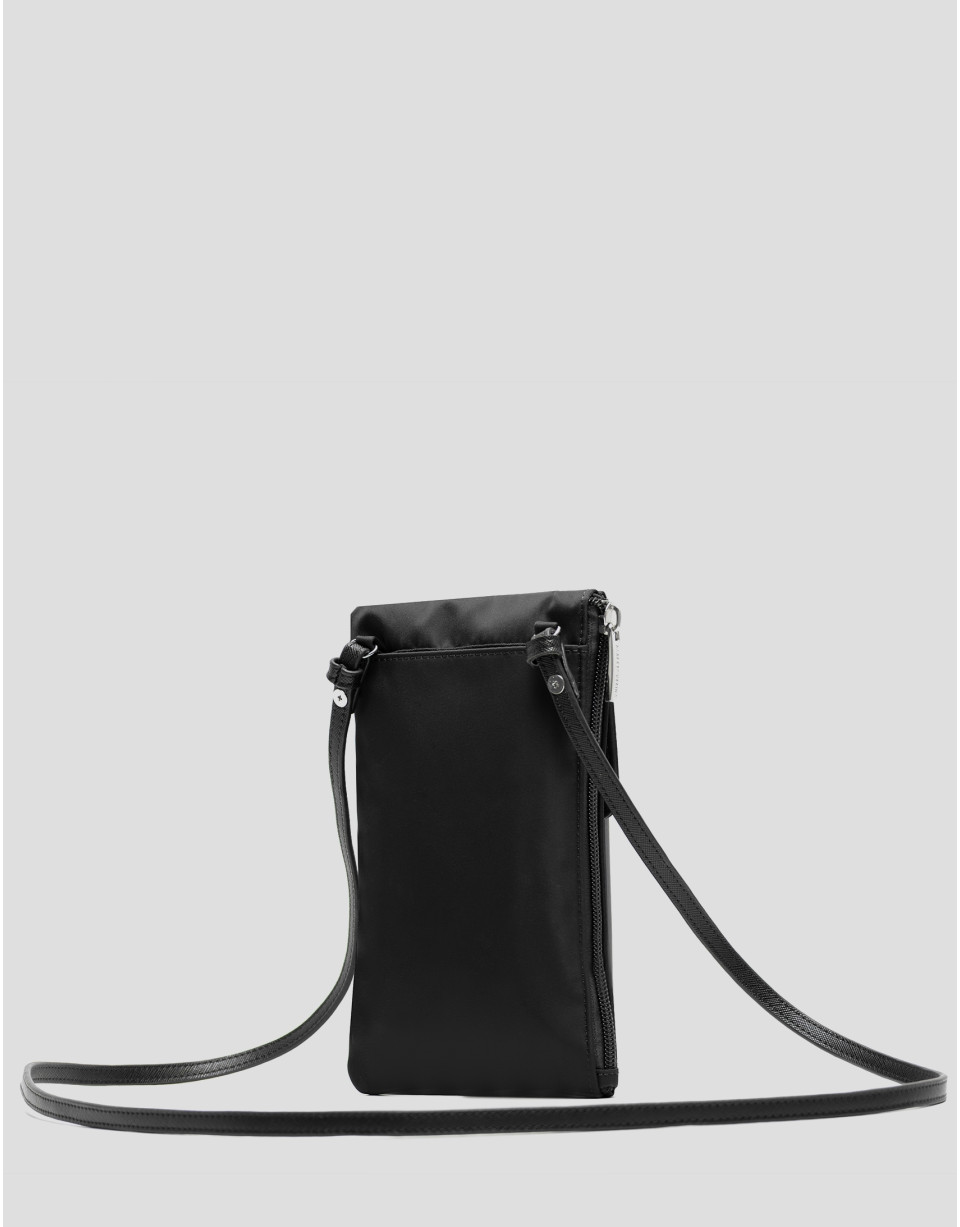 Violeta mobile phone bag in black nylon - Woman | Roberto Verino