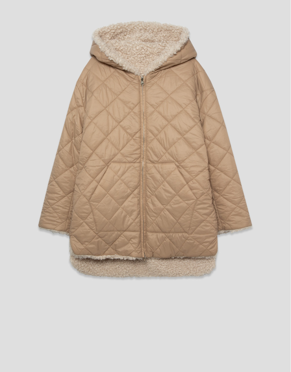 Chaquetón acolchado reversible cámel - Mujer | Roberto Verino