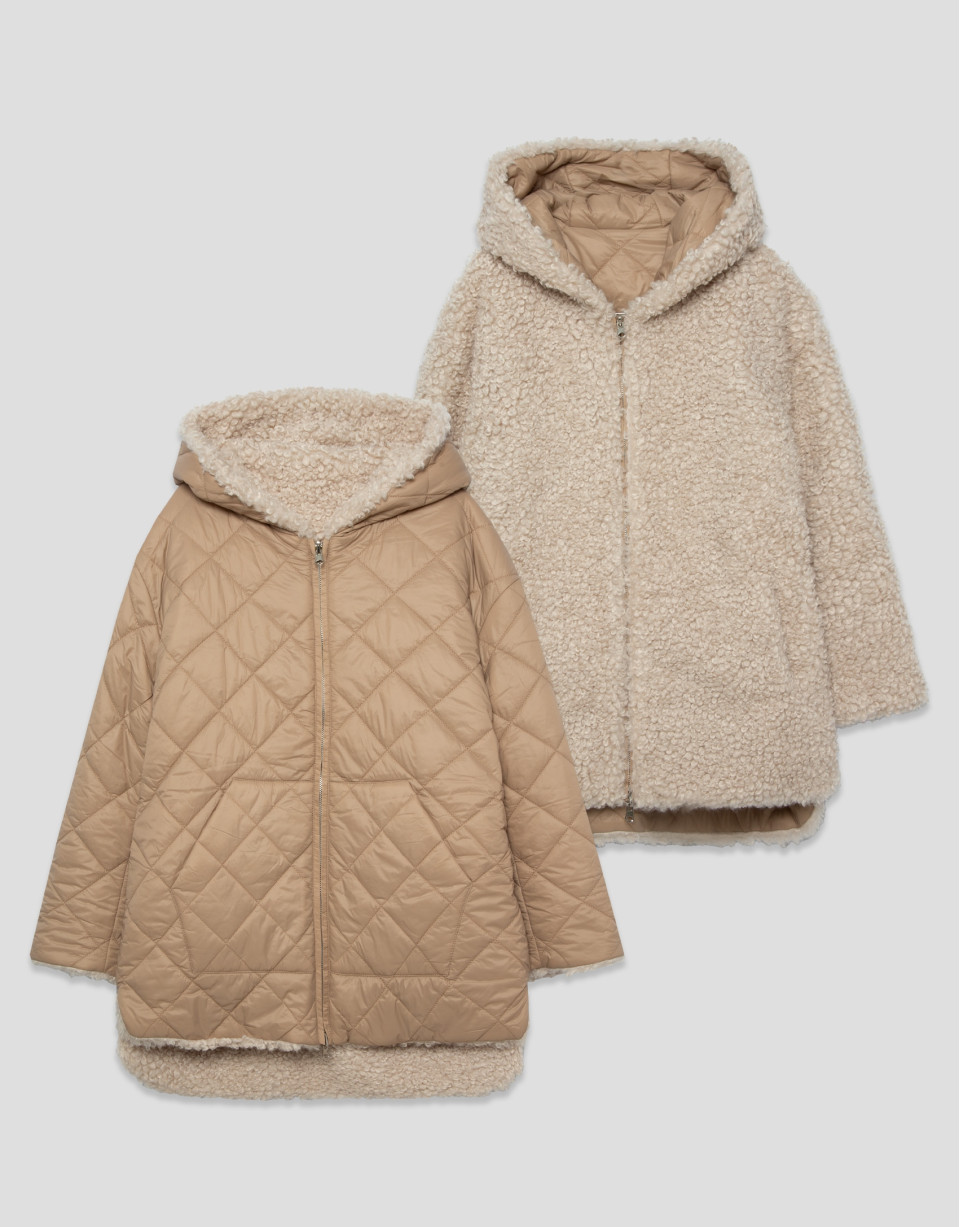 Chaquetón acolchado reversible cámel - Mujer | Roberto Verino