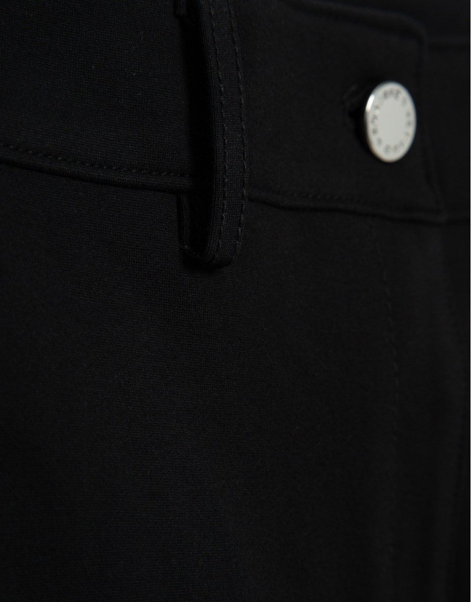 Black stretch knit pants - Woman - AW2025 | Roberto Verino
