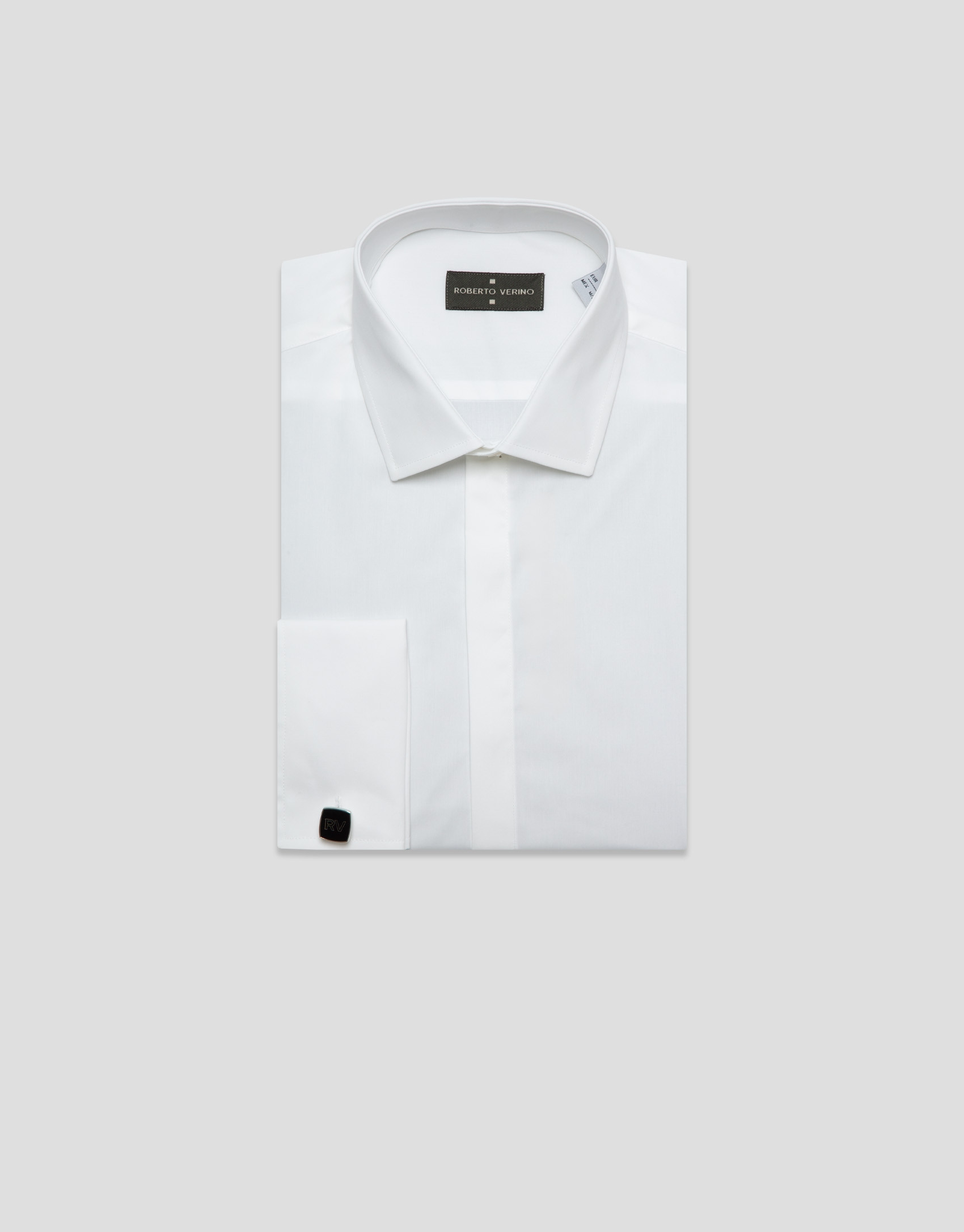 Slim-fit white dress shirt with twin cuffs | Roberto Verino