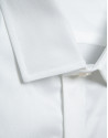 Slim-fit white diamond dress shirt with twin ... | Roberto Verino