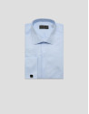 Camisa vestir slim celeste puño gemelo - Hombre | Roberto Verino