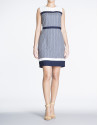 Geometric sailor print straight dress 