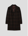 Large checkered coat in brown and natural tones | Roberto Verino