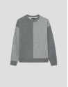Jersey fantasía gris melange y crudo - Hombre | Roberto Verino