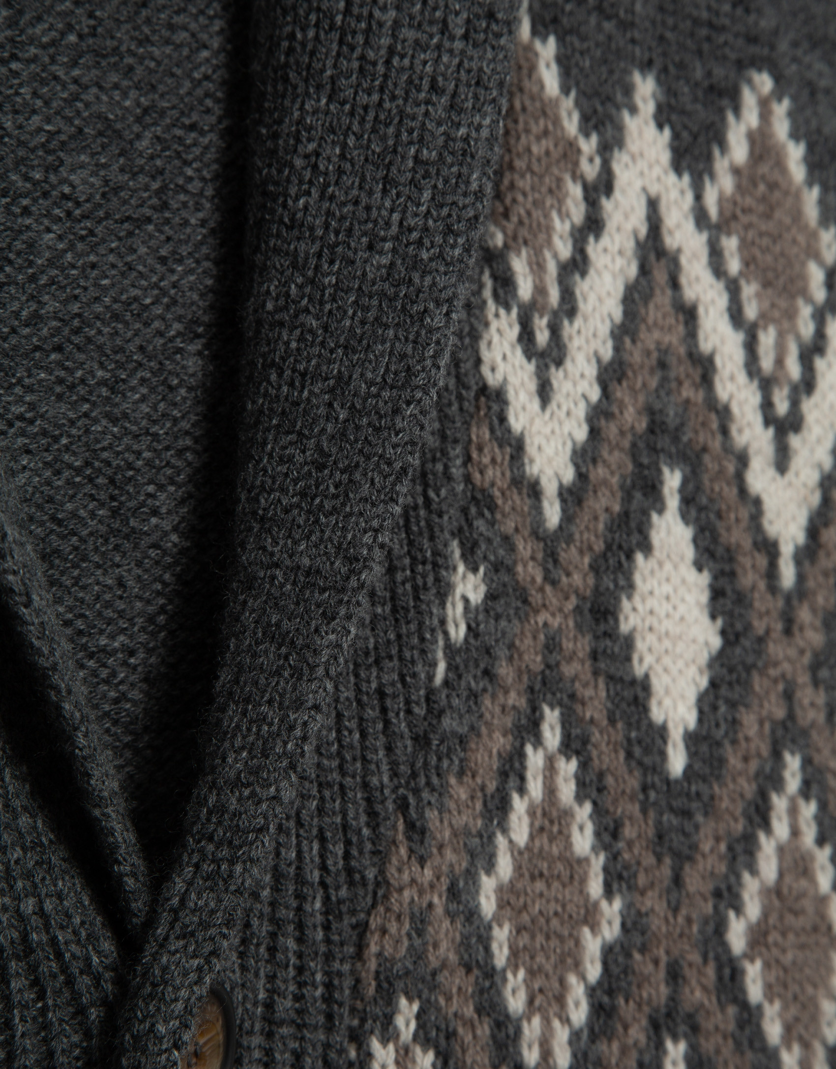 Chaqueta cuello chal color gris - Hombre | Roberto Verino