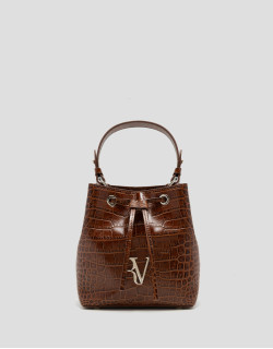 Brown crocodile-embossed leather Valentina  | Roberto Verino