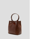 Bolso de mano Valentina Bucket piel grabado ... | Roberto Verino