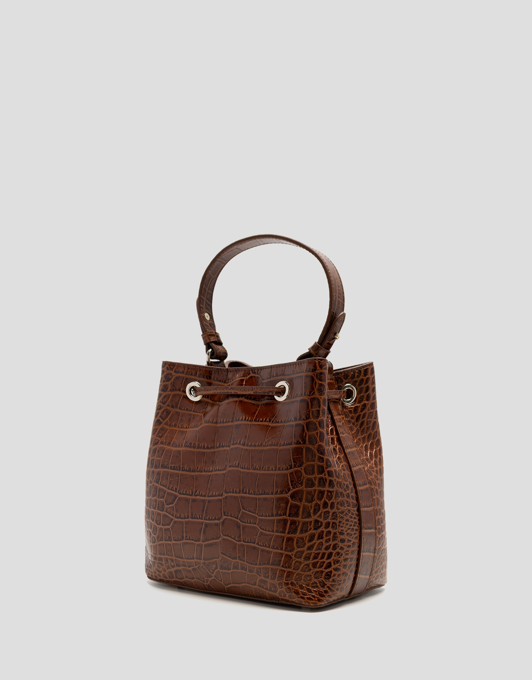 Bolso de mano Valentina Bucket piel grabado ... | Roberto Verino