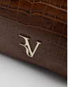 Bolso satchel Valentina piel coco marrón | Roberto Verino