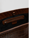 Bolso de hombro Valentina Hobo piel coco marrón | Roberto Verino