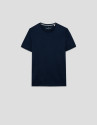 Navy blue mercerised T-shirt - Man - SS2026 | Roberto Verino