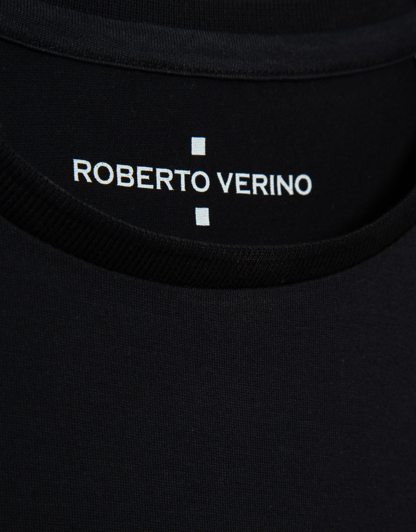 Black mercerised T-shirt - Gifts - AW2025 | Roberto Verino