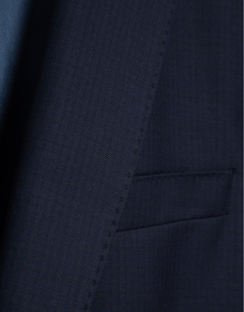 Traje half canvas slim fit liso marino - Hombre | Roberto Verino