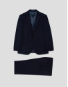 Dark blue regular fit half canvas suit - Verano | Roberto Verino