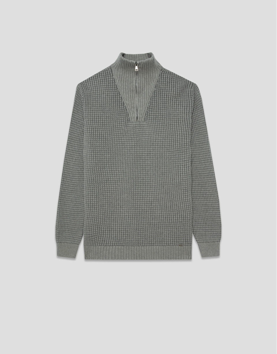Jersey cuello envolvente color gris - Hombre | Roberto Verino