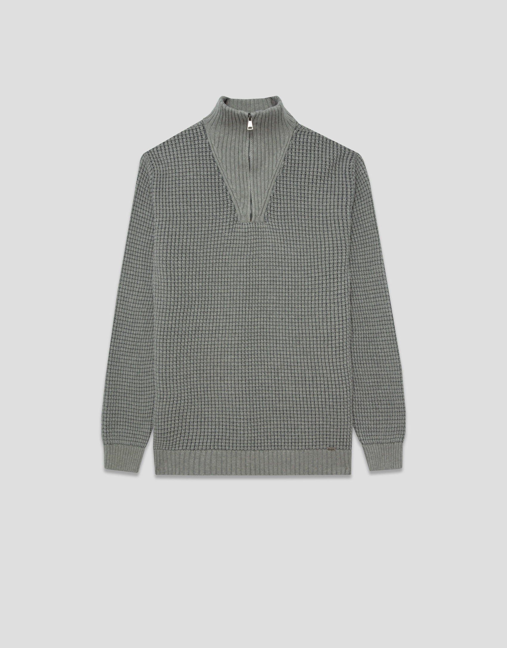 Jersey cuello envolvente color gris - Hombre | Roberto Verino