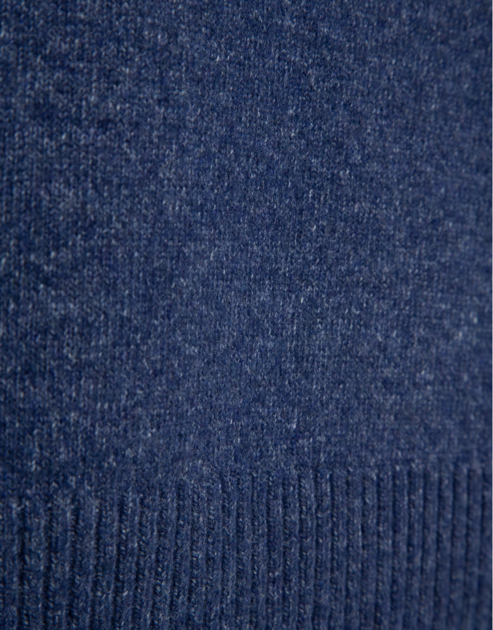 Jersey cuello cisne azul melange - Hombre | Roberto Verino