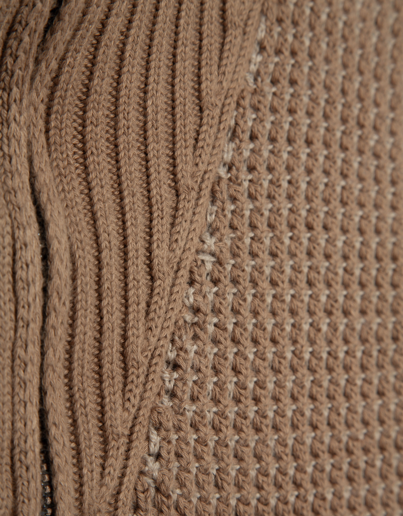 Jersey cuello envolvente color camel - Hombre | Roberto Verino