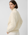 Ecru thick knitted sweater - Woman - AW2025 | Roberto Verino