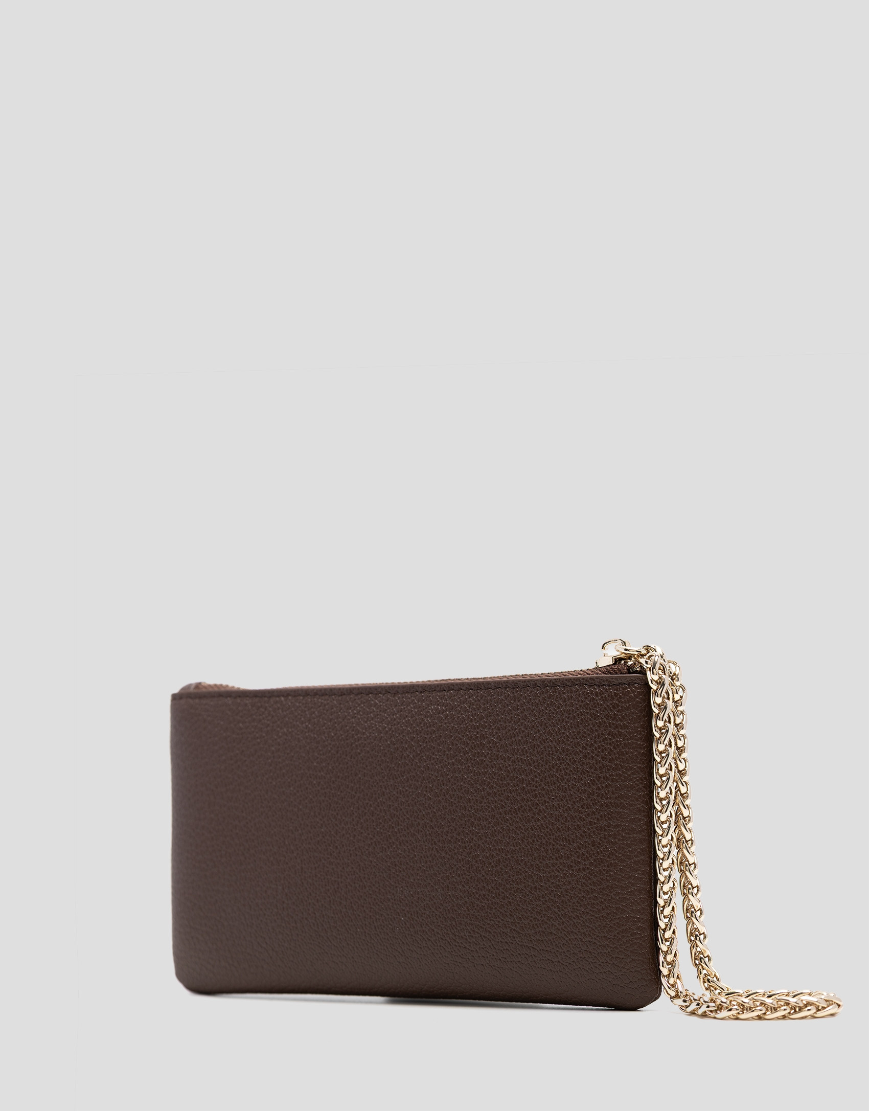 Bruna Mini chain wallet in brown leather | Roberto Verino