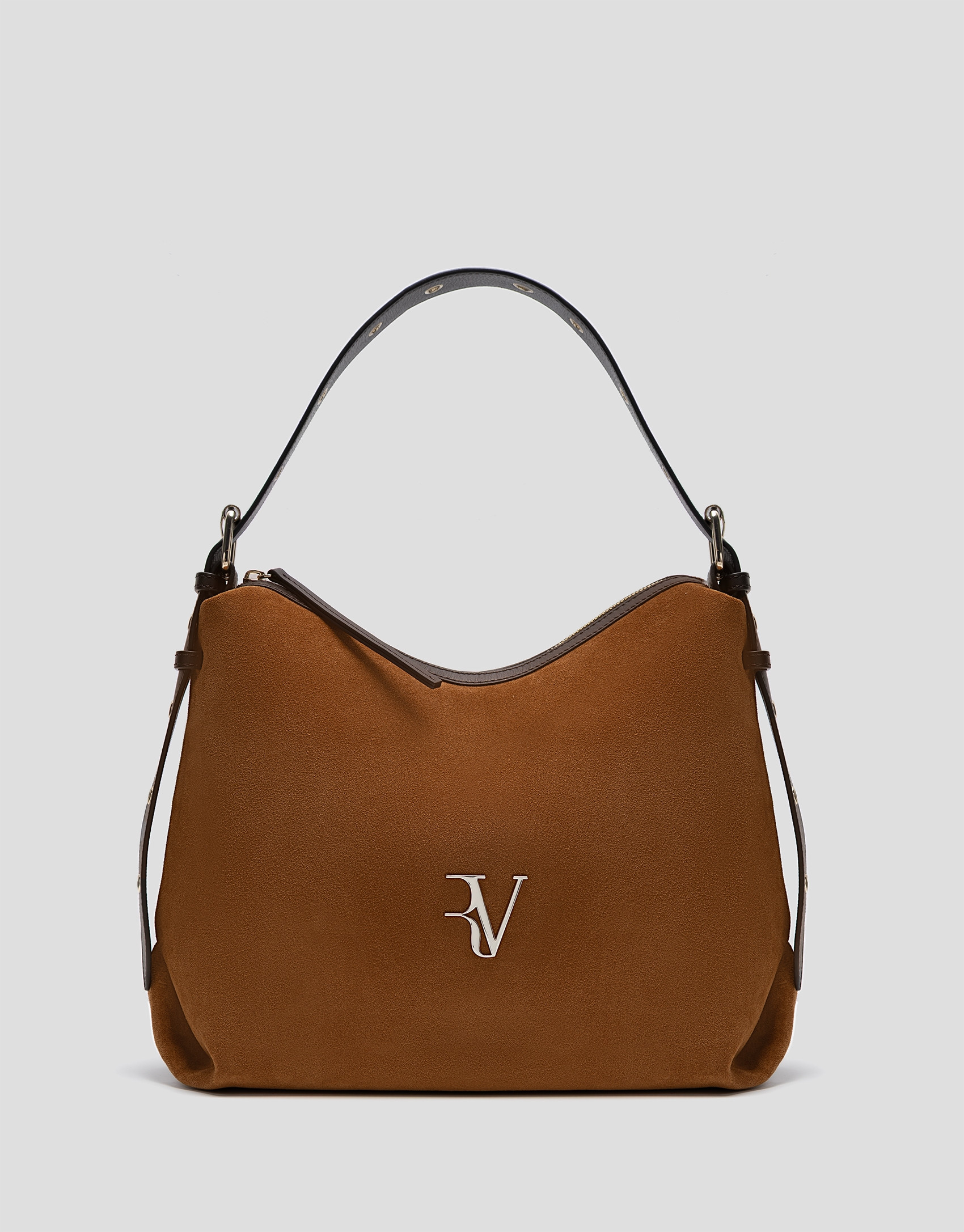 Margot brown suede hobo bag - Woman - SS2026 | Roberto Verino